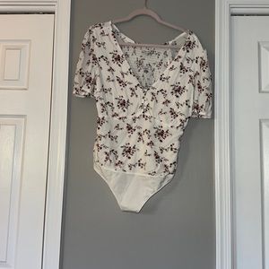 Abercrombie floral thong bodysuit